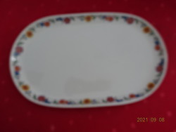 Lowland porcelain oval meat bowl with colorful flowers on the edge. He has!