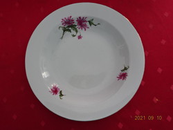 Lowland porcelain deep plate with cyclamen flower. He has!