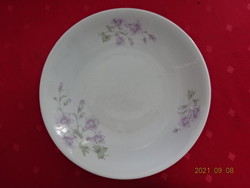 Great Plain porcelain deep plate, purple flower pattern, diameter 21.8 cm. He has!