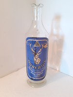 Retro Hubertus palack címkés likőrös üveg Unicum Likőrgyár