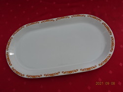 Lowland porcelain oval meat bowl with yellow folk motif. He has!