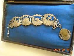 Osztrák antik biedemejer zseb,óra lánc nagyon komoly nagyon régi darab 3 cm széles