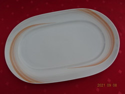 Lowland porcelain oval meat bowl with pale brown stripes. He has!