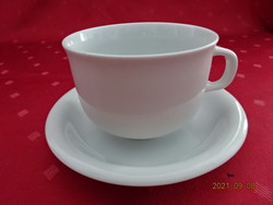 Lowland porcelain teacup + placemat, white. He has!