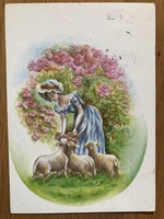 Aranyos Húsvéti képeslap - Zákányi Edit grafika