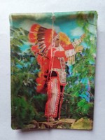 Retro ‘dimensional’ postcard, ‘Native American’, 1980s