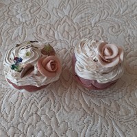 Ceramic fortune cookies, muffins, ring holders