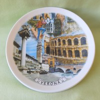 Olasz porcelán, Rómeó és Júlia tányér Veronából