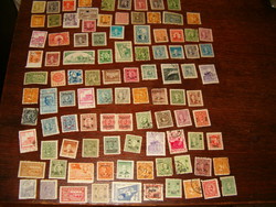 100 darab kommunista kínai bélyeg kinai népköztársaság Sun Yat Sen japán megszállási felülnyomás stb