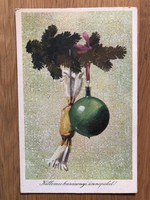 Aranyos Karácsonyi képeslap - Darvas Árpád rajz
