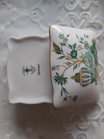 Staffordshire crown English porcelain box bonbonier
