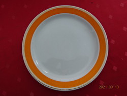 Hollóház porcelain small plate with orange border, diameter 19 cm. He has!
