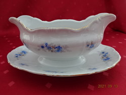 Zsolnay porcelain sauce bowl with placemat, length 22 cm. He has!