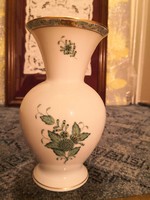 Herendi, Zöld Apponyi (AV-Apponyi Vert) váza, 20 cm, újszerű állapotban!