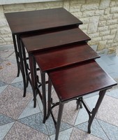 Thonet wien service tables, 4 pedestal statue holders, laptop, tobacco, storage table