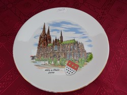 Kronester Bavarian German porcelain small plate, with a view of Cologne - Dom. He has!