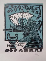Fery Antal (1908-1994) Ex libris jef Arras