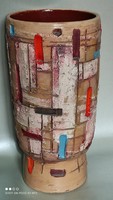 Mid century fratelli fanciullacci italy pompeii ceramic vase marked flawless original 1950s