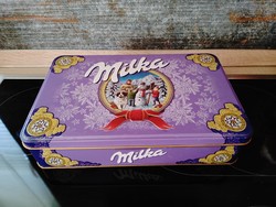 Milka Karácsonyi  fém süteményes tároló doboz