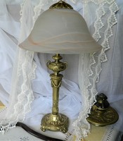 Elegáns, nagyméretű réz (öntvény) asztali lámpa