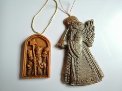 Gyűjtői viasz karácsonyfadíszek - Háromkirályok, angyal