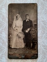 Antik esküvői fotó Mérei és társa Budapest régi műtermi fénykép