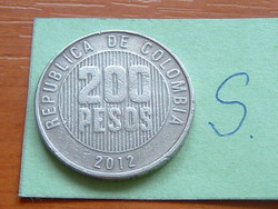 KOLUMBIA COLOMBIA 200 PESOS 2012 Copper-Nickel-Zinc (Cu-Ni-Zn) #S