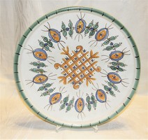 Gorka géza - Haban style ceramic wall bowl - wall decoration 31 cm