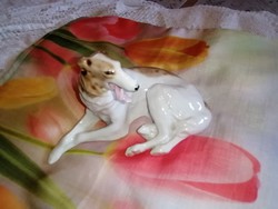 Large lomonosov russian greyhound porcelain