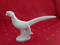 Porcelain figurine, white pheasant rooster, length 18 cm. He has!