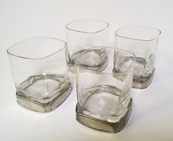 Liqueur glass with metal base, 4 pcs