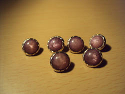 Button in 6 amethyst colors