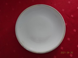 Porcelain small plate from the Great Plain, with a gold border, made according to the plans of Sándor József. He has!