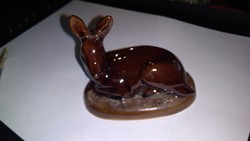 Ceramic deer 8 cm high 10 cm long from the middle of the 20th century