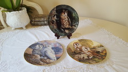 Owl decorative plates, wall decorations