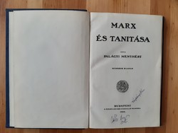 Palágyi Menyhért: Marx és tanítása