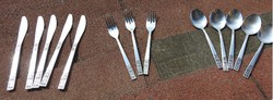 Cutlery set decorated with a marked stainless steel floral motif ekcájg 13 pcs