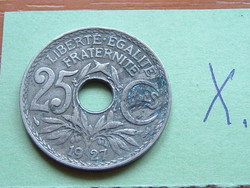 FRANCIA 25 CENTIMES 1927 c. + torch 75% réz, 25% nikkel #X