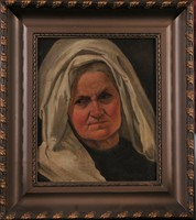 Portrait of an unknown artist, an old lady, 1900s