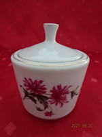 Great Plain porcelain sugar bowl with cyclamen flower, height 8 cm. He has!