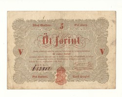 1848 As 5 forint kossuth banknote paper money banknote 18848 as liberation war line ul e