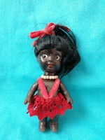 Ebony baby in red dress