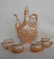 Retro mother of pearl luster ceramic drink set