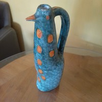 Jópofa retro madár formájú pöttyös váza