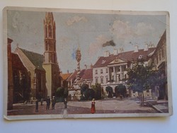 D184322 old postcard sopron ferencz joseph square p1933