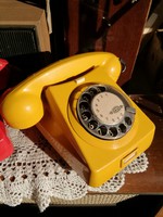 Retro telefon ritka sárga színben,fekete számlap