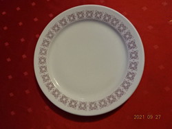 Plain porcelain flat plate with a light purple pattern, diameter 24 cm. He has!