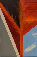 Szabó Kata:"Kitörés" /abstract/ olajfestmény, vászon, 60 x 40 cm, szignózott