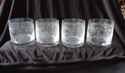 Engraved or engraved glass cup 4pcs