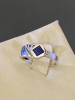 Csodás ezüst gyűrű lápisz lazuli kővel